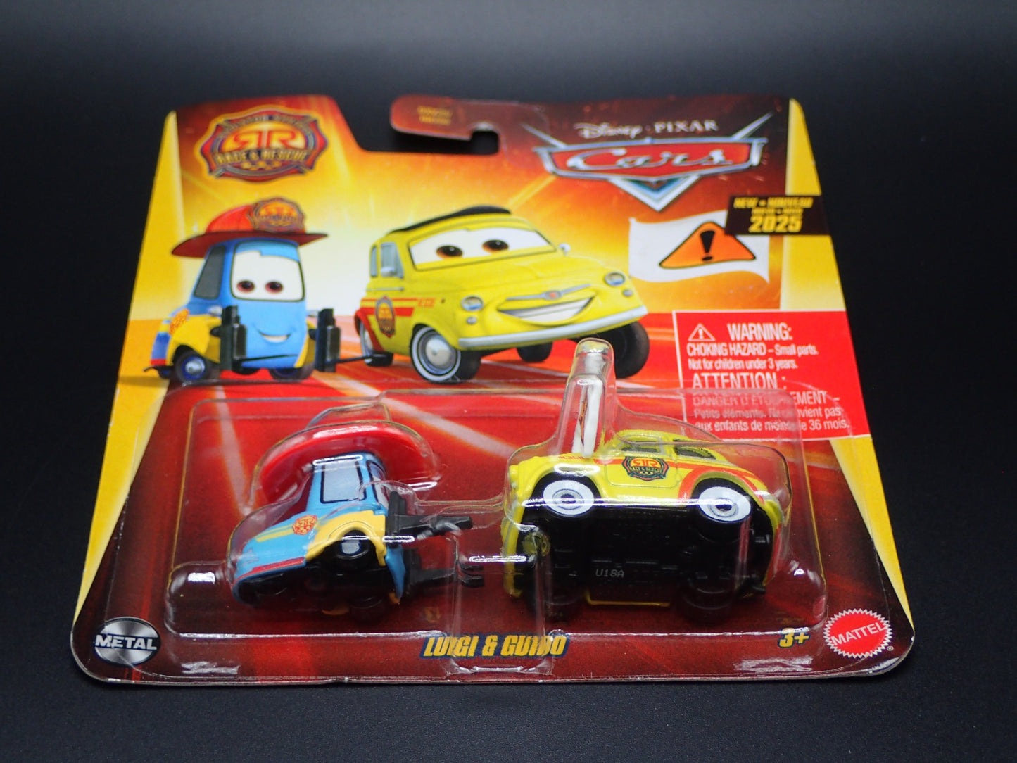 2025 DISNEY PIXAR CARS LUIGI & GUIDO RADIATOR SPRINGS RACE & RESCUE MATTEL RARE