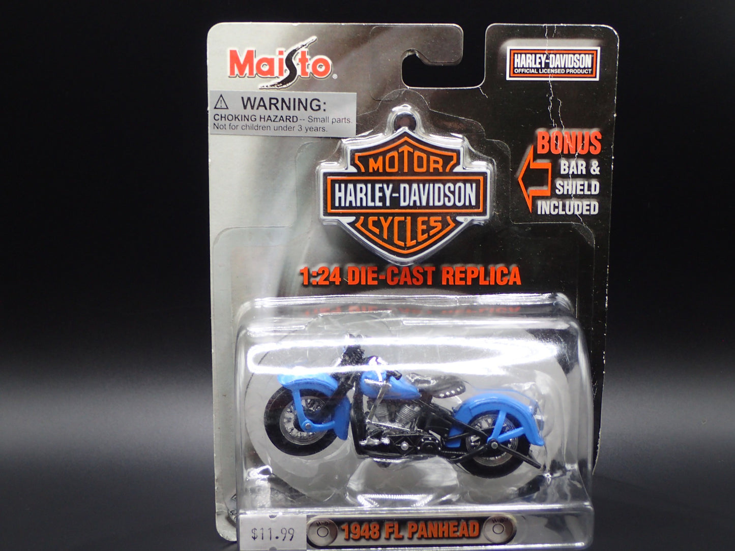 1948 48 FL PANHEAD HARLEY DAVIDSON MOTORCYCLE H-D 1:24 DIECAST MOTORCYCLE MODEL