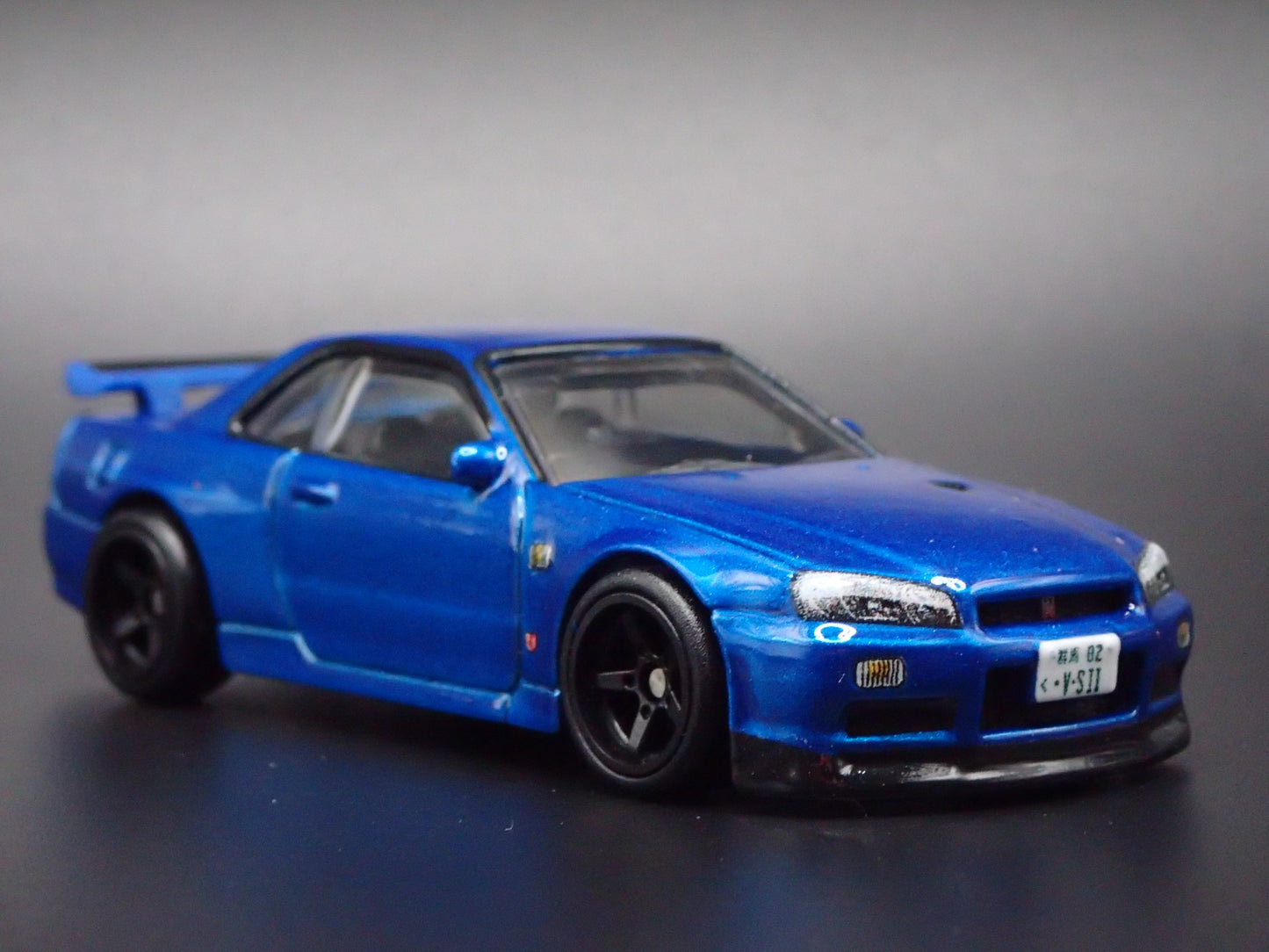 1999-2002 NISSAN SKYLINE GT-RV-SPEC II BNR34 BLUE 1:64 SCALE DIECAST MODEL CAR