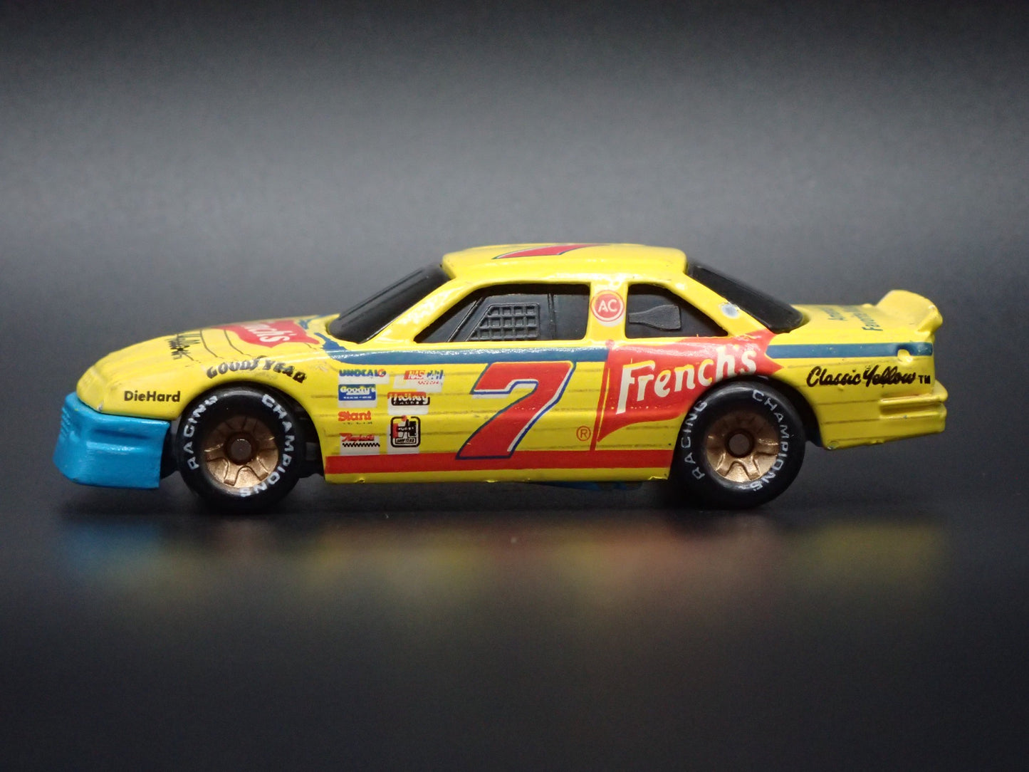 1991 CHEVY LUMINA #7 HARRY GANT FRENCHS NASCAR 1:64 SCALE DIECAST MODEL CAR