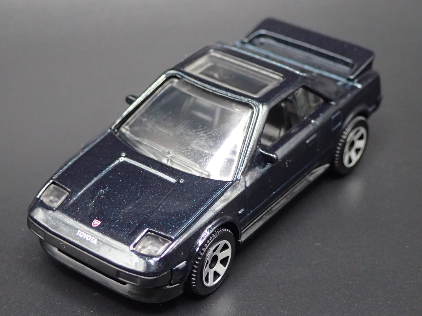 1984-1989 TOYOTA MR2 LIGHTS DOWN BLUE 1/64 SCALE COLLECTIBLE DIECAST MODEL CAR