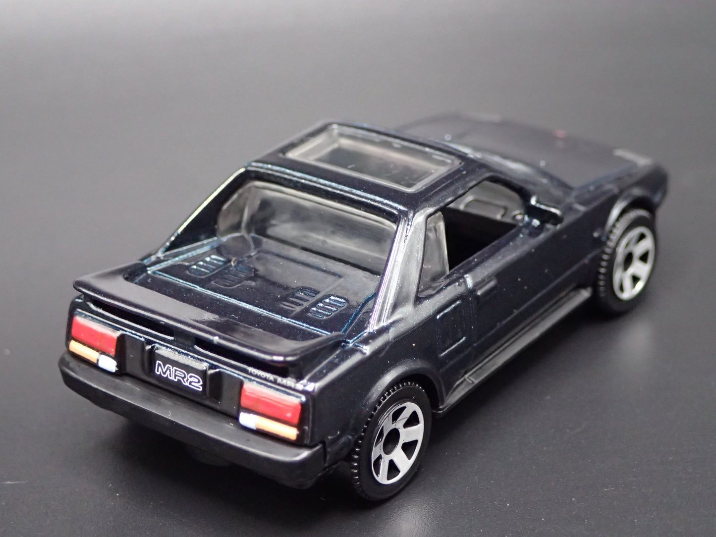 1984-1989 TOYOTA MR2 LIGHTS DOWN BLUE 1/64 SCALE COLLECTIBLE DIECAST MODEL CAR