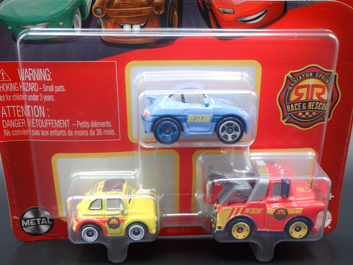 2025 DISNEY PIXAR CARS MINI RACERS 3 PACK SALLY, LUIGI , MATER RACE & RESCUE