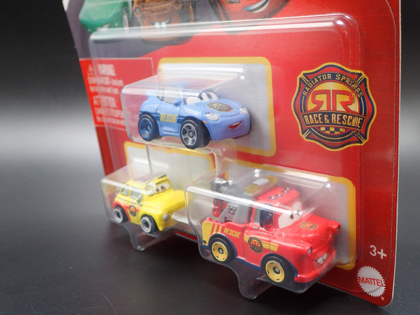 2025 DISNEY PIXAR CARS MINI RACERS 3 PACK SALLY, LUIGI , MATER RACE & RESCUE