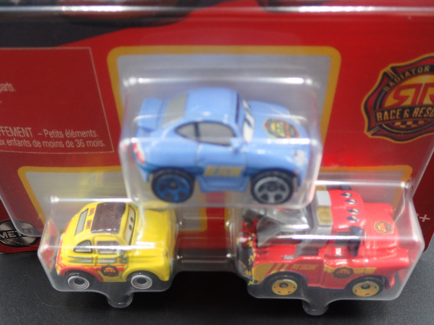 2025 DISNEY PIXAR CARS MINI RACERS 3 PACK SALLY, LUIGI , MATER RACE & RESCUE