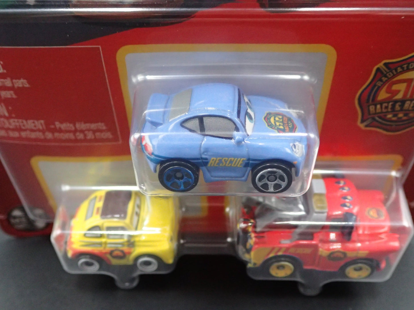 2025 DISNEY PIXAR CARS MINI RACERS 3 PACK SALLY, LUIGI , MATER RACE & RESCUE
