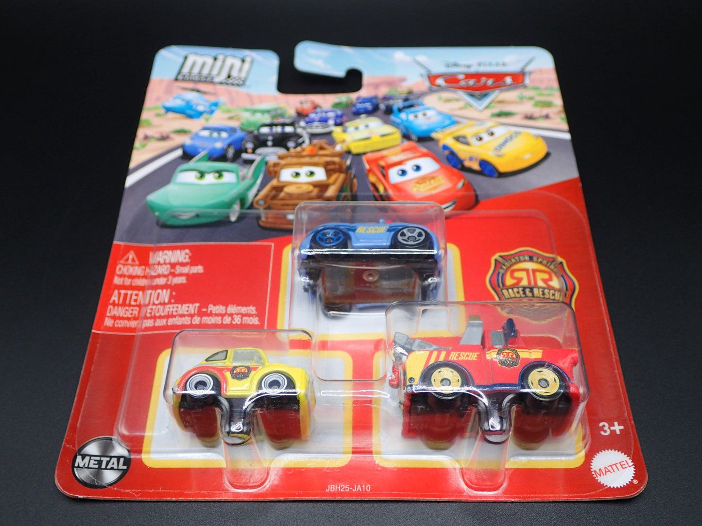 2025 DISNEY PIXAR CARS MINI RACERS 3 PACK SALLY, LUIGI , MATER RACE & RESCUE