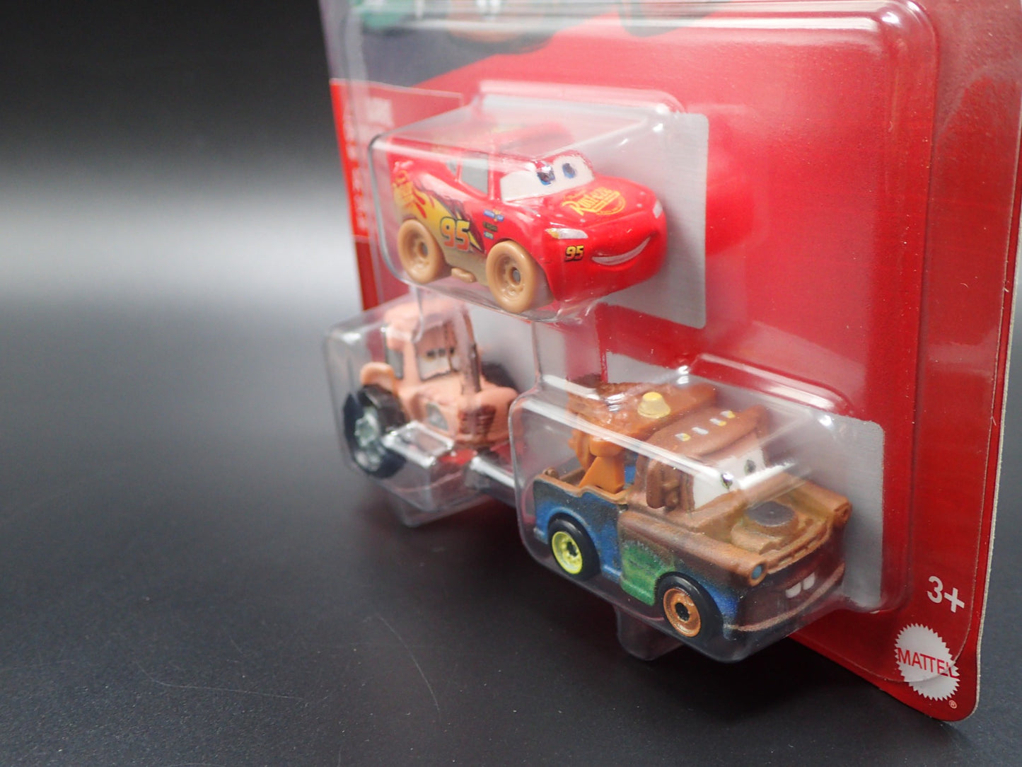 2025 DISNEY PIXAR CARS MINI RACERS 3 PACK MCQUEEN, MATER, TRACTOR DIECAST MICRO