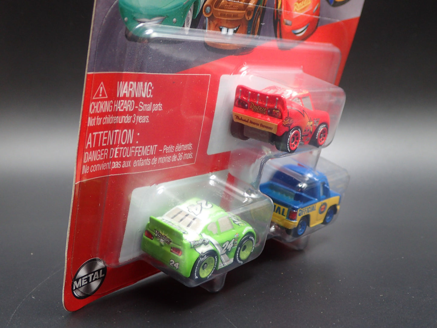 2025 DISNEY PIXAR CARS MINI RACERS 3 PACK MCQUEEN, BRICK, HOOVER DIECAST MICRO