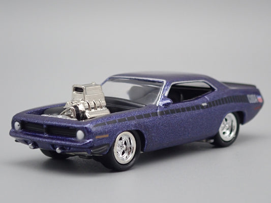1970 70 PLYMOUTH AAR CUDA PURPLE 1:64 SCALE COLLECTIBLE DIECAST MODEL CAR