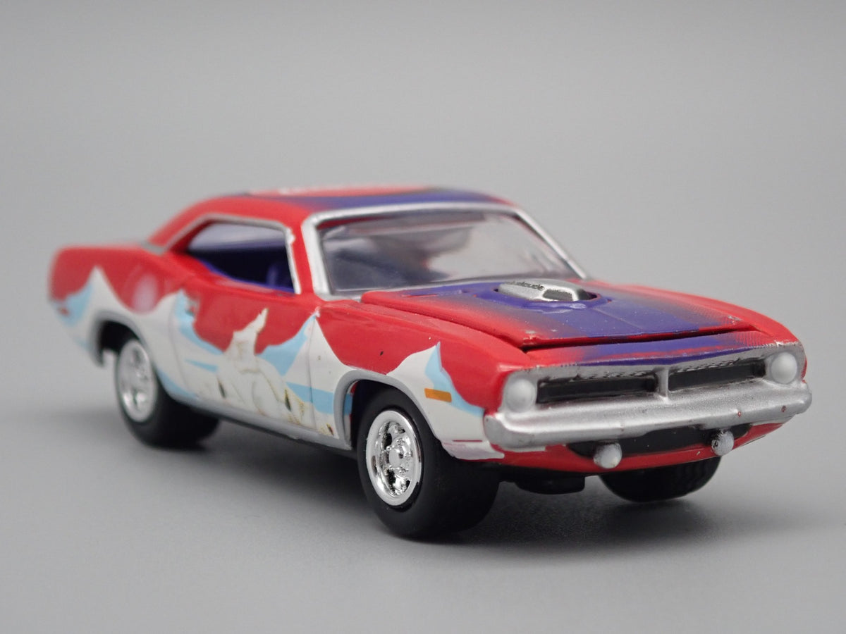 1970 PLYMOUTH CUDA COCA-COLA COKE RARE 1:64 SCALE COLLECTIBLE DIECAST MODEL CAR-Burning Rubber Toy Company