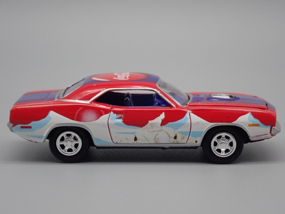 1970 PLYMOUTH CUDA COCA-COLA COKE RARE 1:64 SCALE COLLECTIBLE DIECAST MODEL CAR-Burning Rubber Toy Company