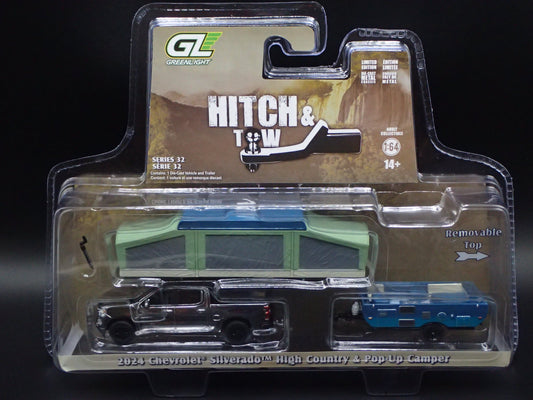 2024 CHEVY SILVERADO & POP UP CAMPER 2025 GREENLIGHT CHROME CHASE HITCH & TOW 32