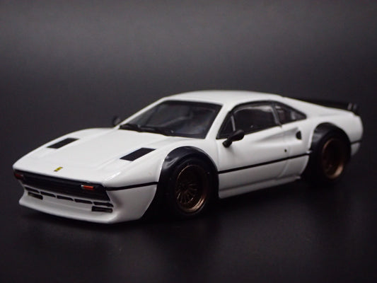 FERRARI 308 GTB LBWK LIBERTY WALK WHITE 1:64 SCALE DIORAMA DIECAST MODEL CAR