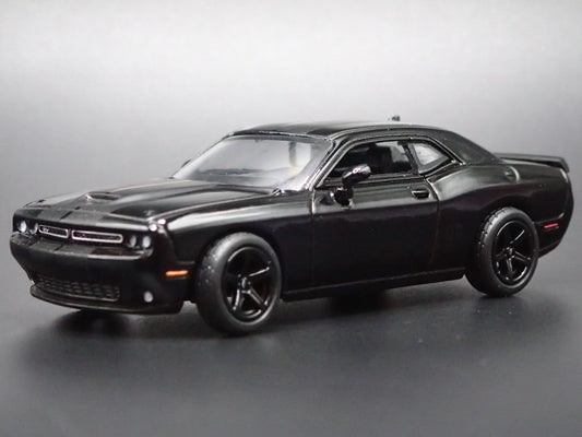 2008-2023 DODGE CHALLENGER RT BLACK RARE 1/64 SCALE DIORAMA DIECAST MODEL CAR