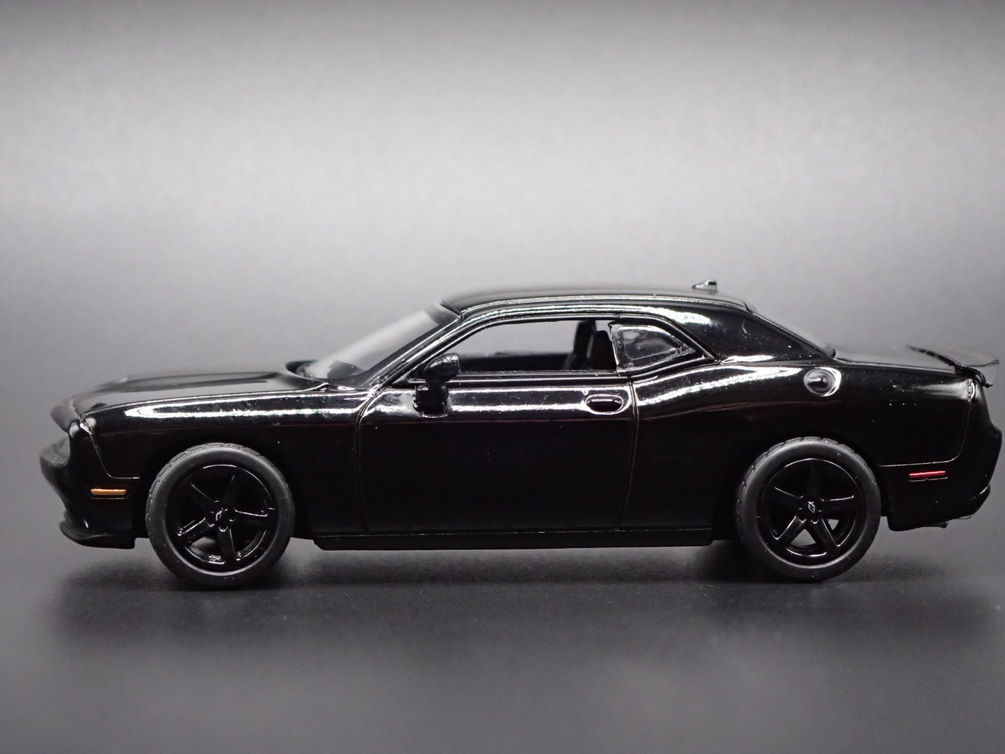 2008-2023 DODGE CHALLENGER RT BLACK RARE 1/64 SCALE DIORAMA DIECAST MODEL CAR