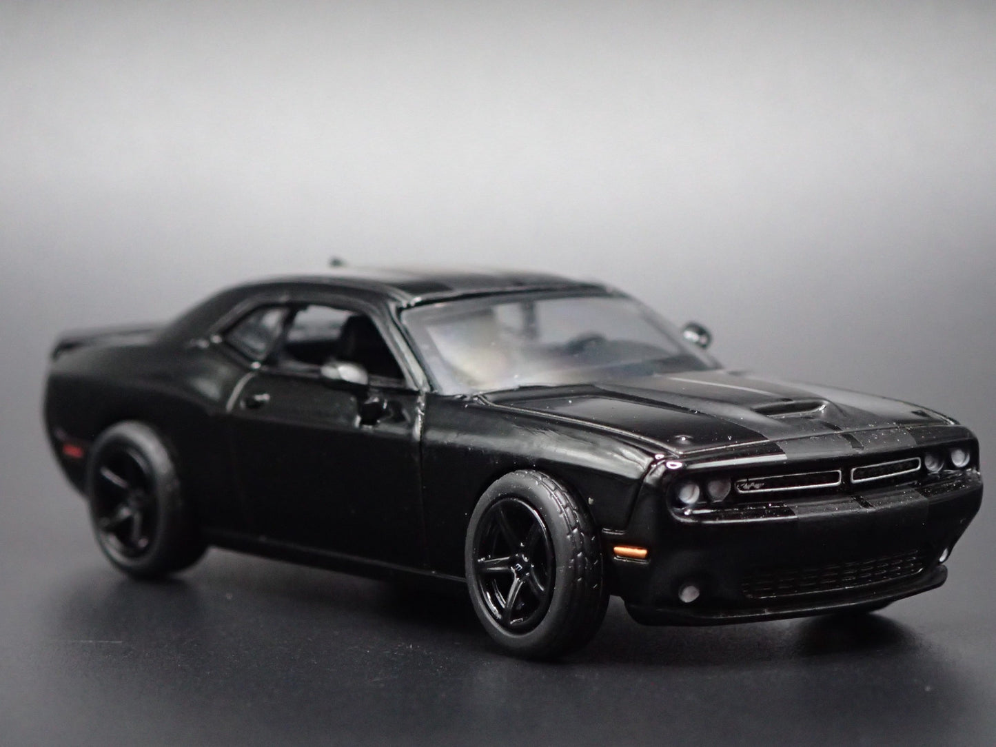 2008-2023 DODGE CHALLENGER RT BLACK RARE 1/64 SCALE DIORAMA DIECAST MODEL CAR