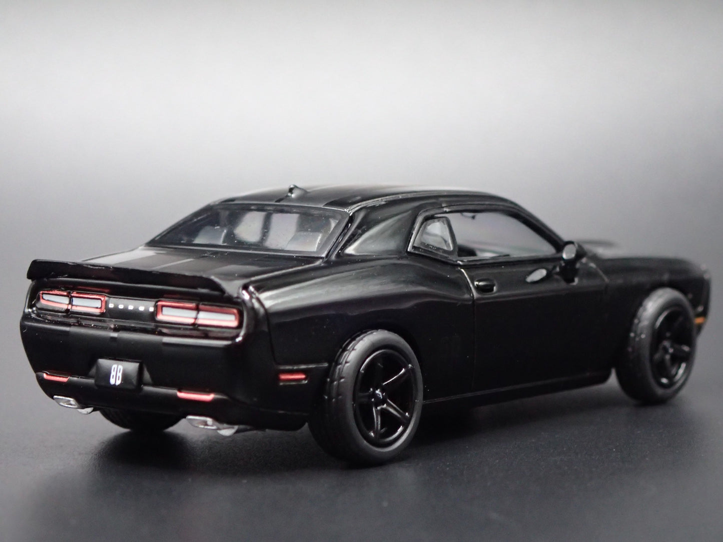 2008-2023 DODGE CHALLENGER RT BLACK RARE 1/64 SCALE DIORAMA DIECAST MODEL CAR