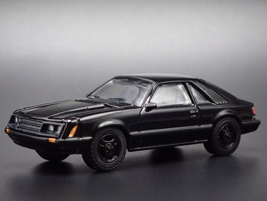 1979 79 FORD MUSTANG FASTBACK BLACK 1:64 SCALE COLLECTIBLE DIECAST MODEL CAR