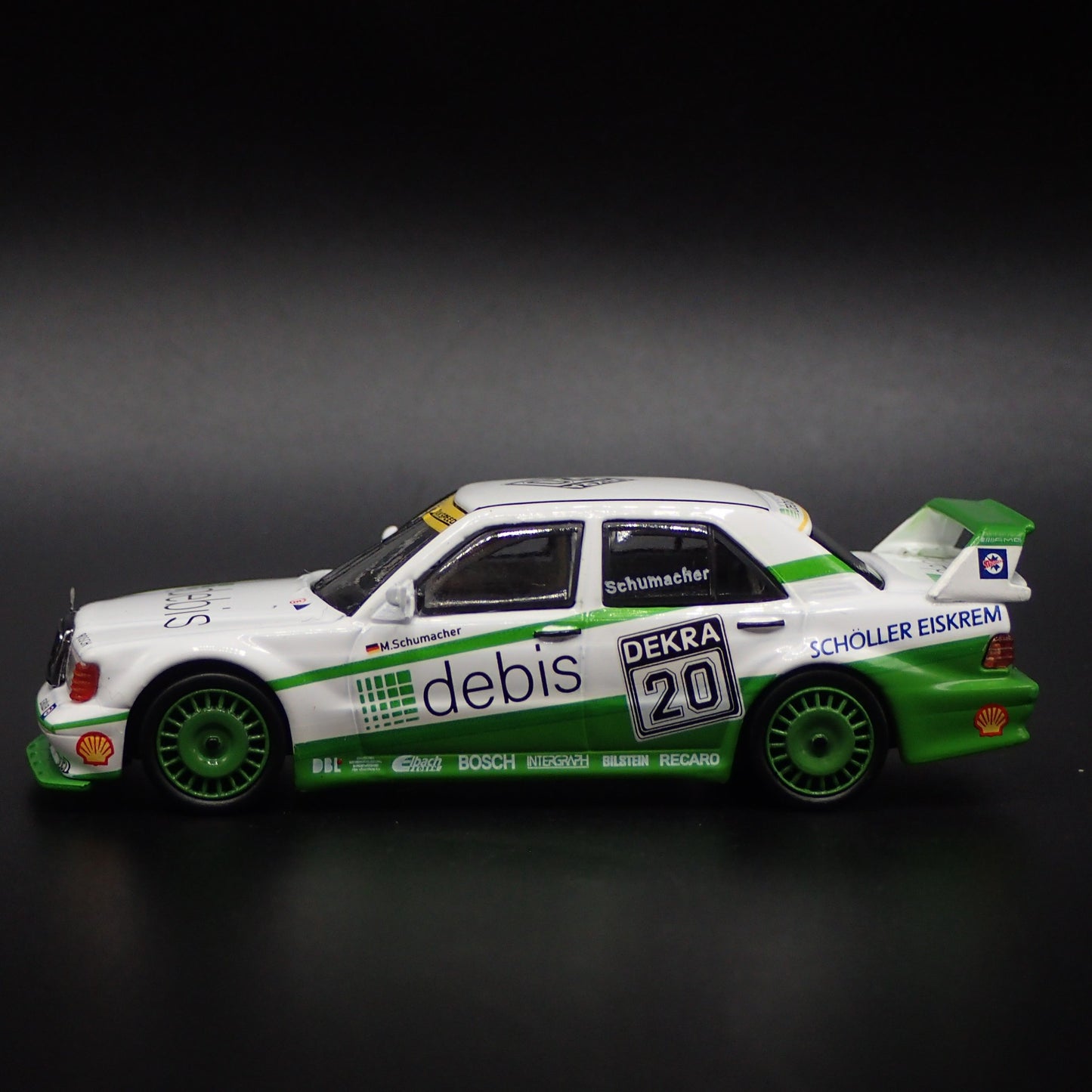 1982-1993 MERCEDES-BENZ 190E 2.5-16 EVOLUTION II 20 DEBIS 1:64 DIECAST MODEL CAR