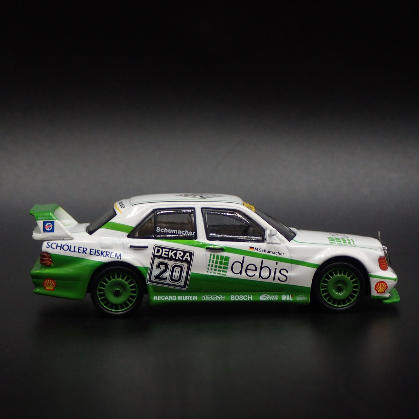 1982-1993 MERCEDES-BENZ 190E 2.5-16 EVOLUTION II 20 DEBIS 1:64 DIECAST MODEL CAR