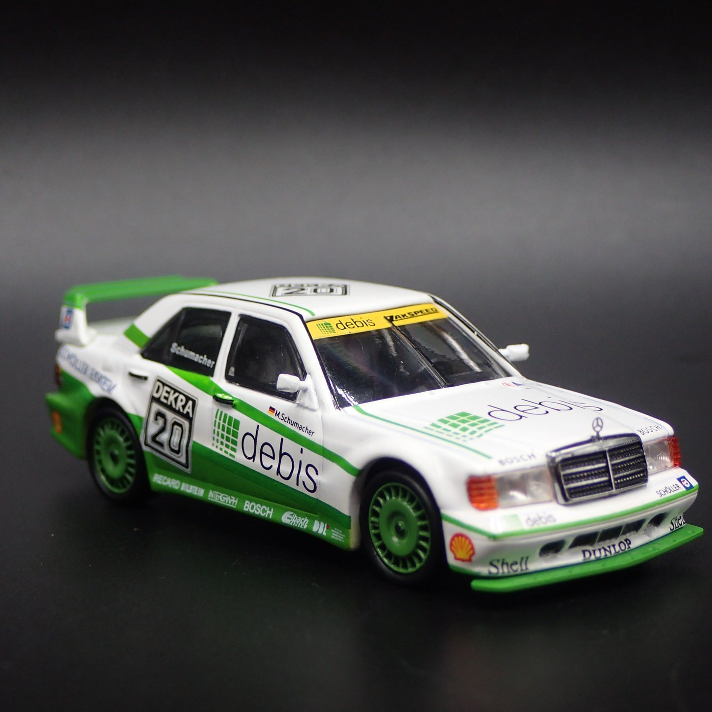 1982-1993 MERCEDES-BENZ 190E 2.5-16 EVOLUTION II 20 DEBIS 1:64 DIECAST MODEL CAR