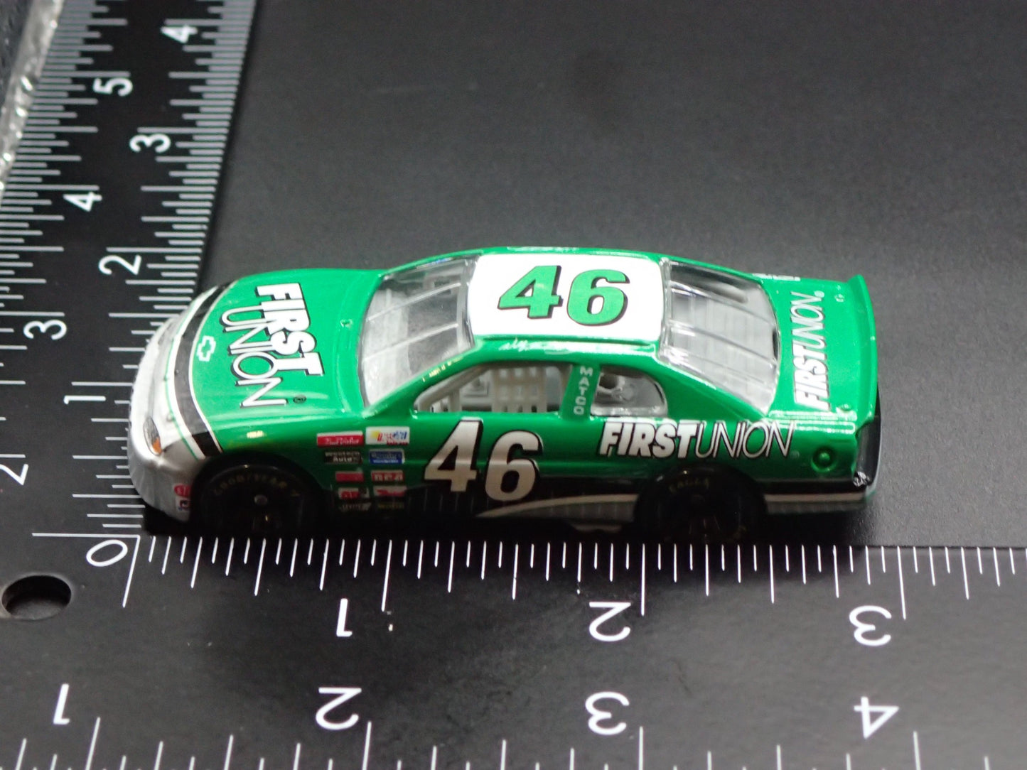 1997 97 CHEVROLET MONTE CARLO 46 WALLY DALLENBACH NASCAR 1:64 SCALE DIECAST CAR