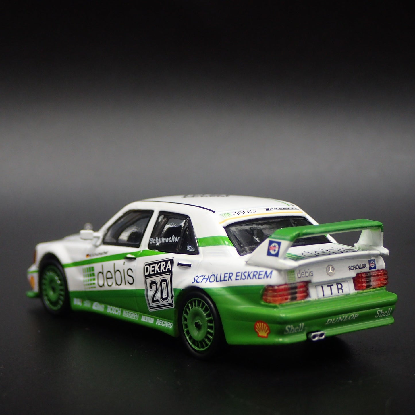 1982-1993 MERCEDES-BENZ 190E 2.5-16 EVOLUTION II 20 DEBIS 1:64 DIECAST MODEL CAR