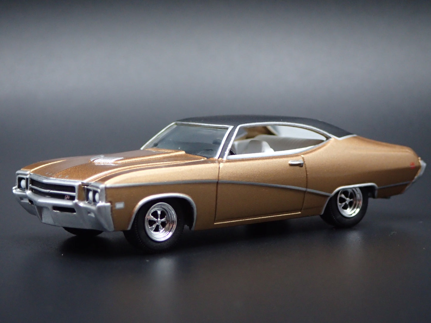 1969 69 BUICK GS 350 GOLD RARE 1/64 SCALE COLLECTIBLE DIORAMA DIECAST MODEL CAR