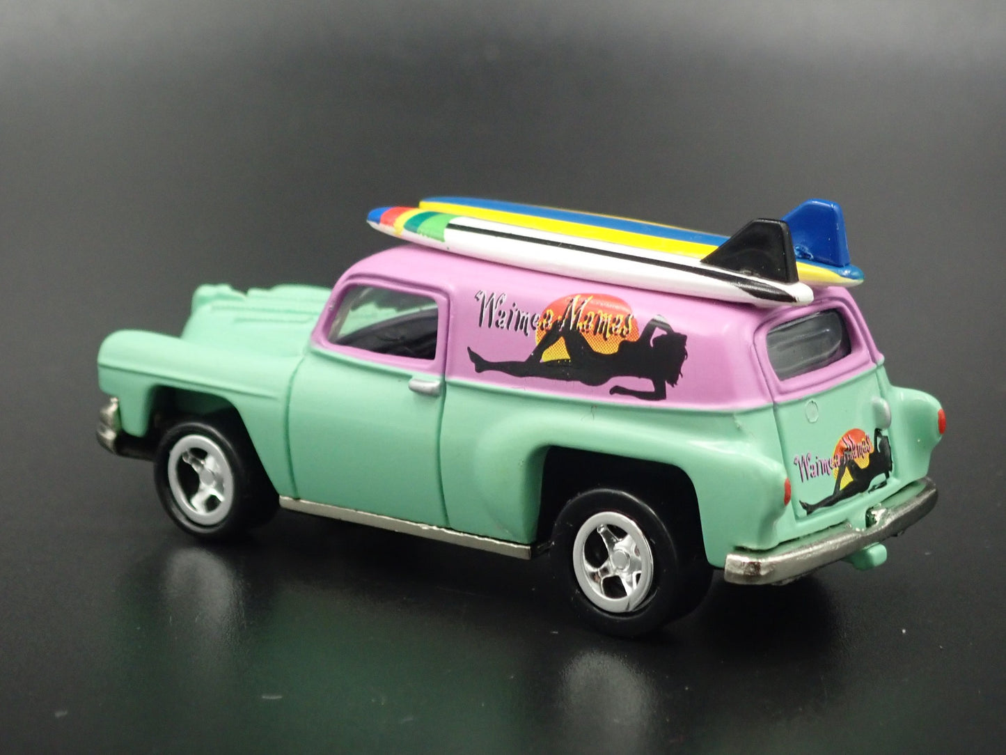 1954 54 CHEVY CHEVROLET PANEL TRUCK SURF 1:64 SCALE DIORAMA DIECAST MODEL CAR