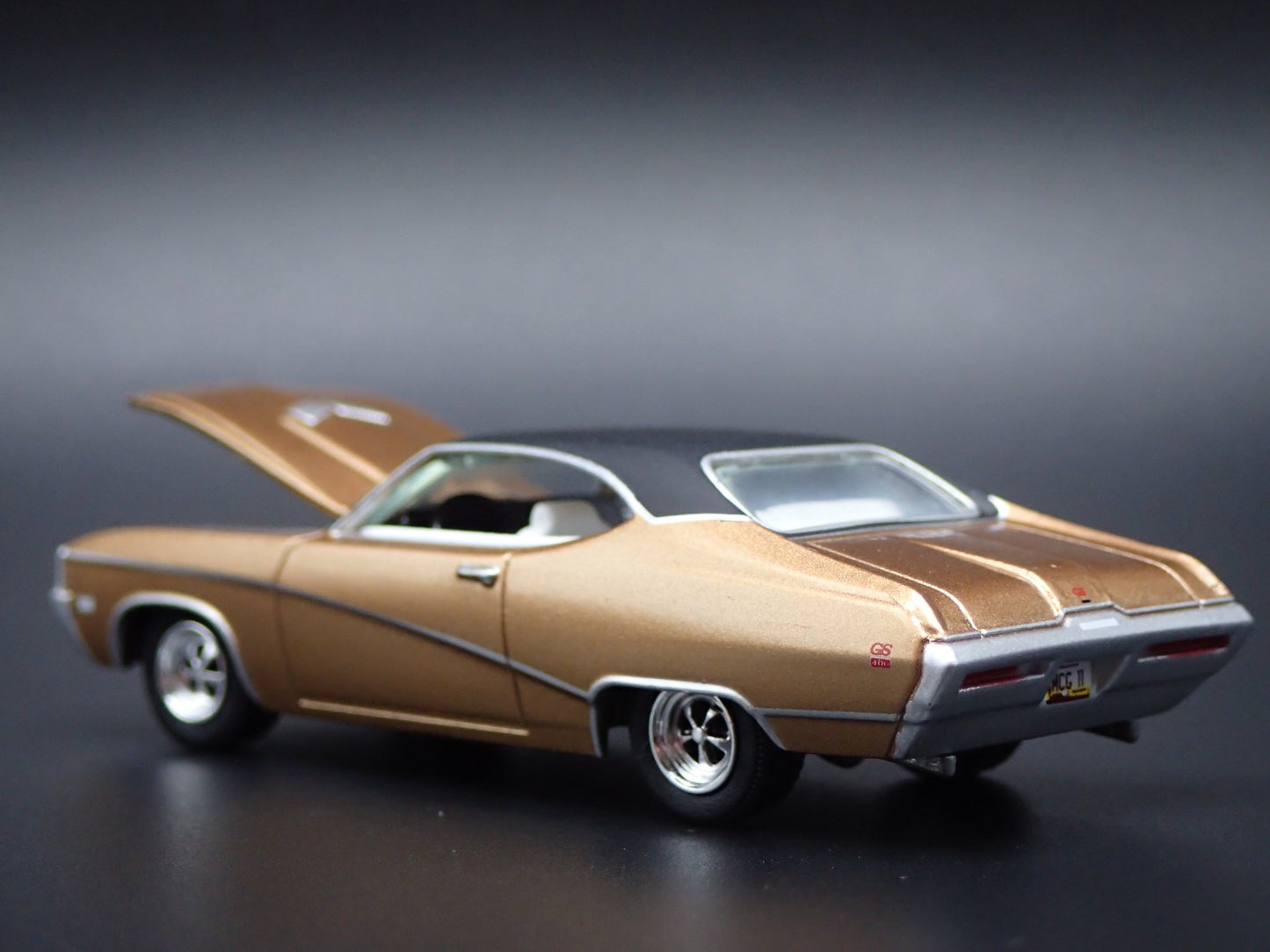 1969 69 BUICK GS 350 GOLD RARE 1/64 SCALE COLLECTIBLE DIORAMA DIECAST MODEL CAR