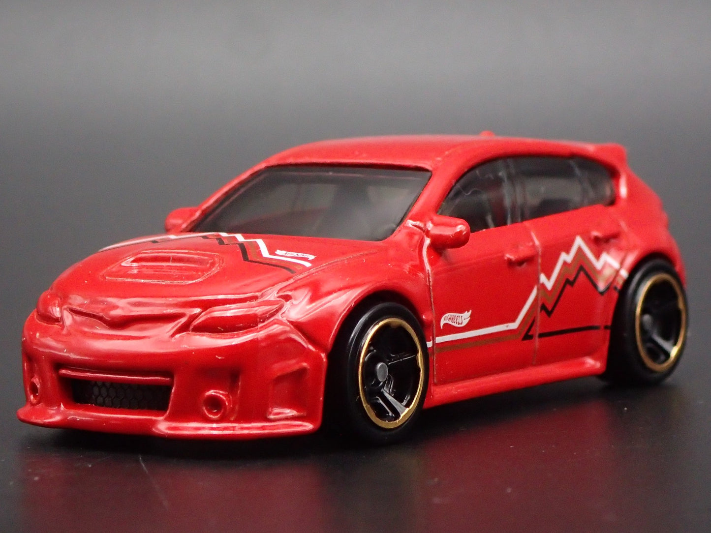 2007-2014 SUBARU WRX STI RED 1:64 SCALE COLLECTIBLE DIORAMA DIECAST MODEL CAR