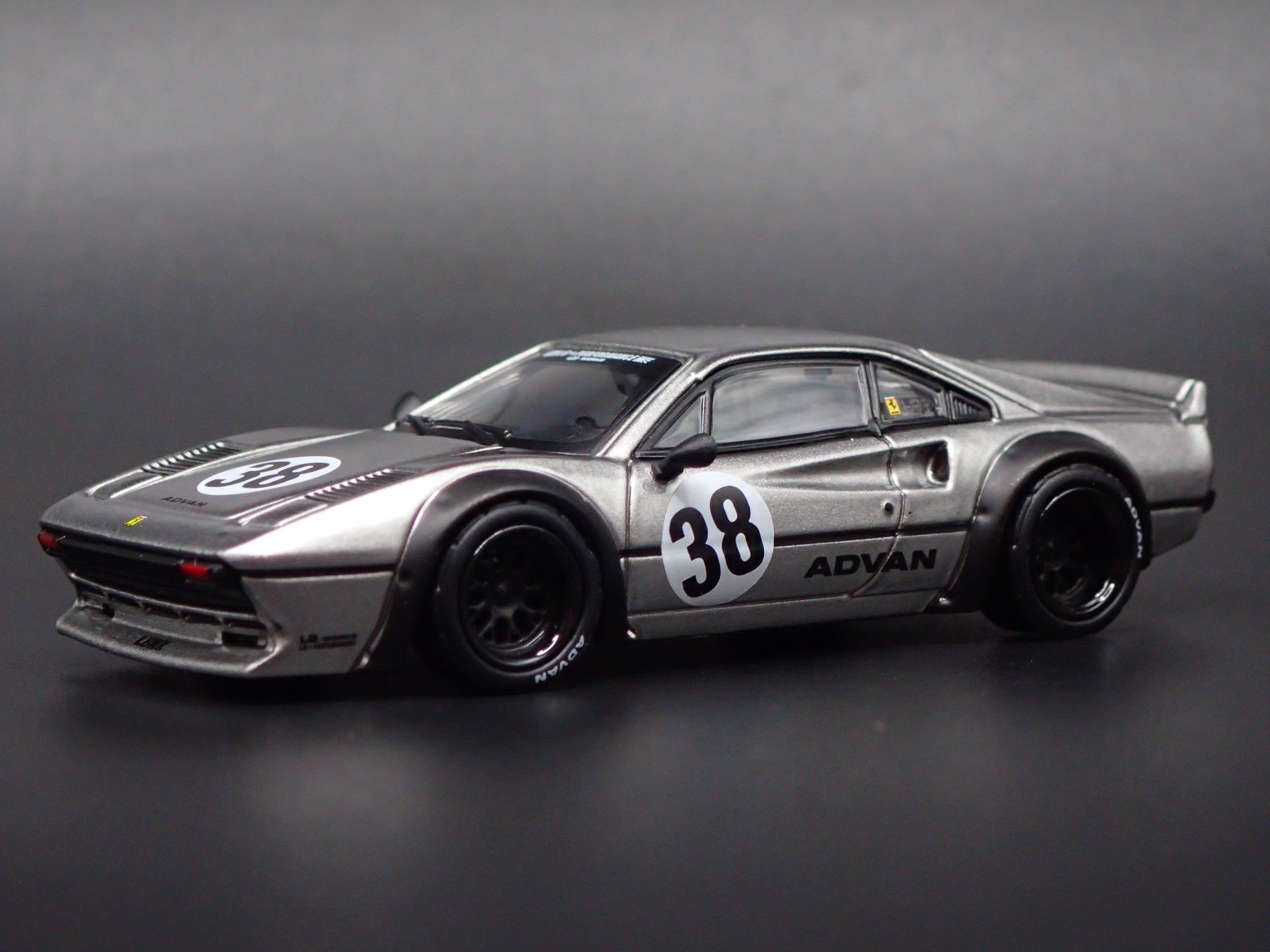 FERRARI 308 GTB LBWK LIBERTY WALK SILVER 1:64 SCALE DIORAMA DIECAST MO ...