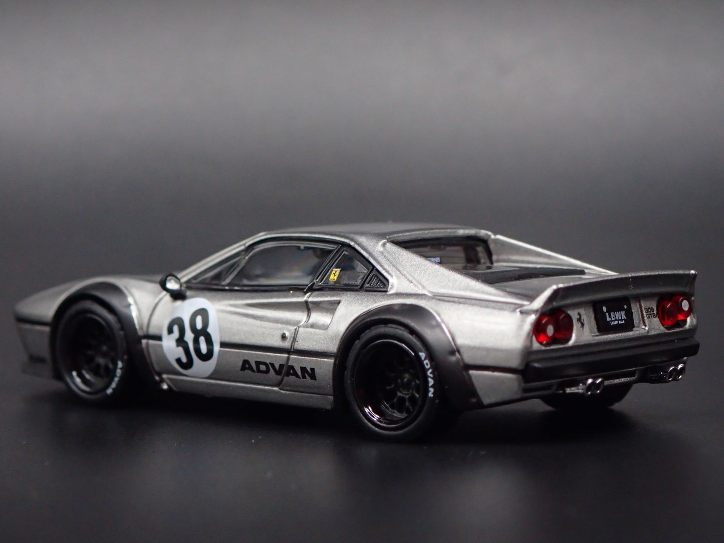 FERRARI 308 GTB LBWK LIBERTY WALK SILVER 1:64 SCALE DIORAMA DIECAST MODEL CAR