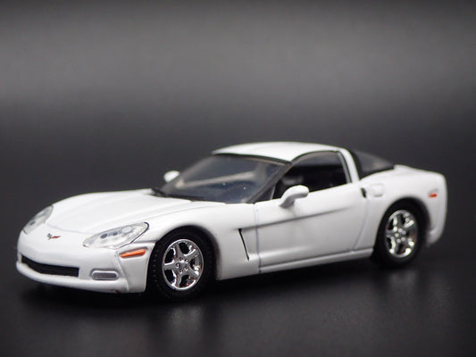 2005-2013 CHEVY CHEVROLET CORVETTE WHITE 1:64 SCALE DIORAMA DIECAST MODEL CAR