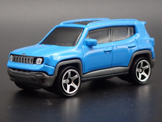 2015-2023 JEEP RENEGADE BLUE 1/64 SCALE COLLECTIBLE DIORAMA DIECAST MODEL CAR