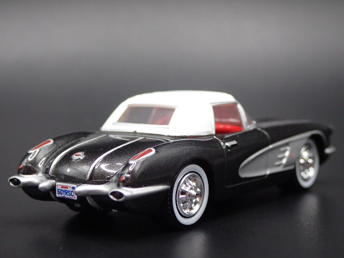 1958 58 CHEVY CHEVROLET CORVETTE CONVERTIBLE BLACK 1:64 SCALE DIECAST MODEL CAR
