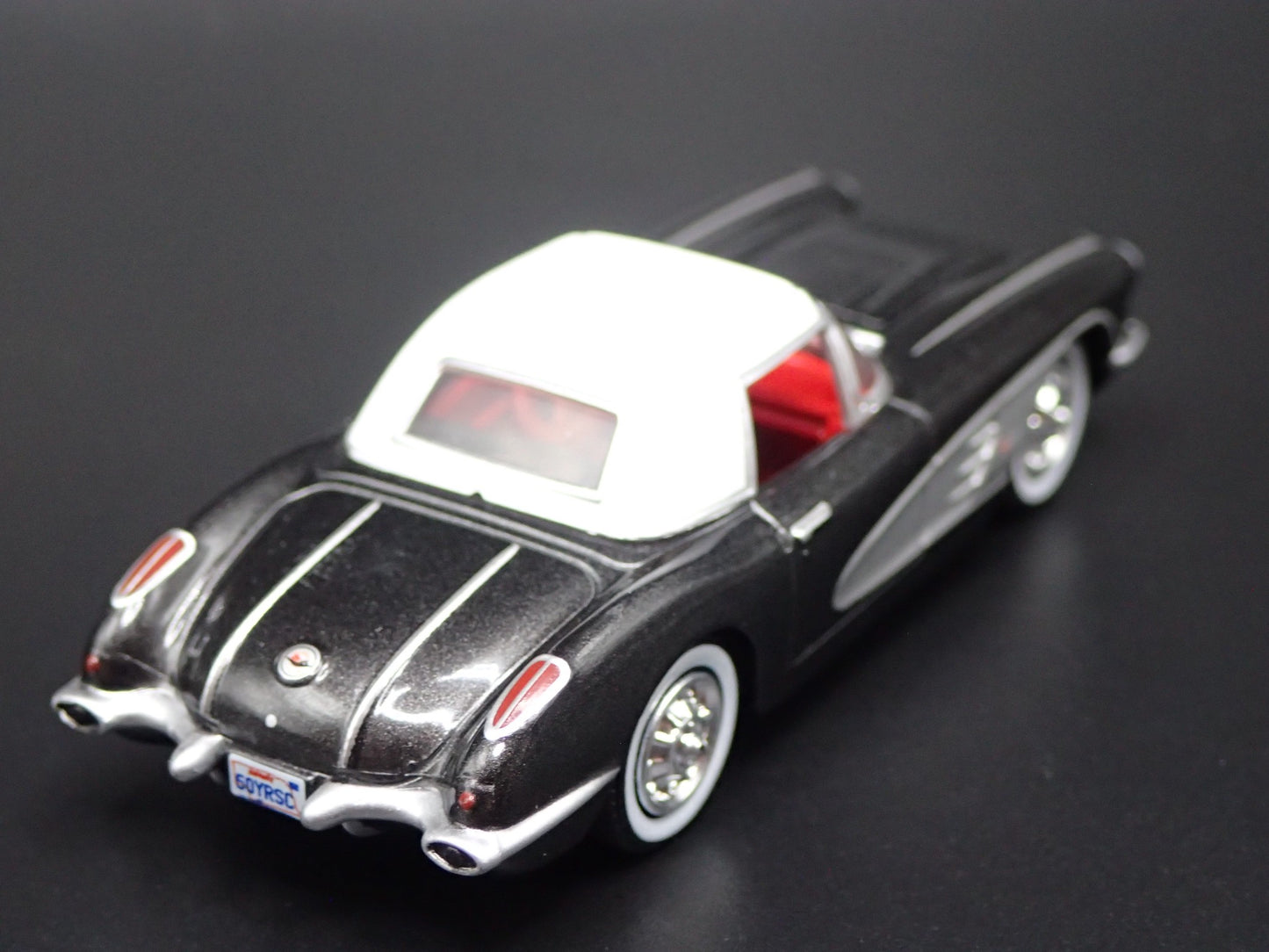 1958 58 CHEVY CHEVROLET CORVETTE CONVERTIBLE BLACK 1:64 SCALE DIECAST MODEL CAR
