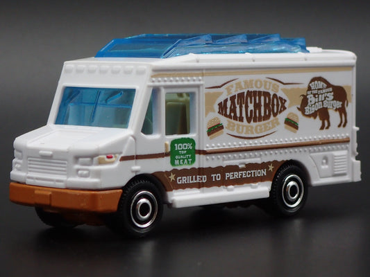 FOOD TRUCK BILLS BISON BURGER WHITE RARE 1:64 MB SCALE DIORAMA DIECAST MODEL CAR