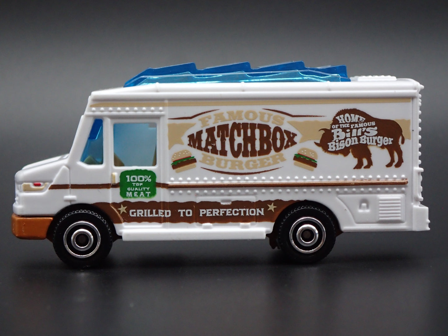 FOOD TRUCK BILLS BISON BURGER WHITE RARE 1:64 MB SCALE DIORAMA DIECAST MODEL CAR
