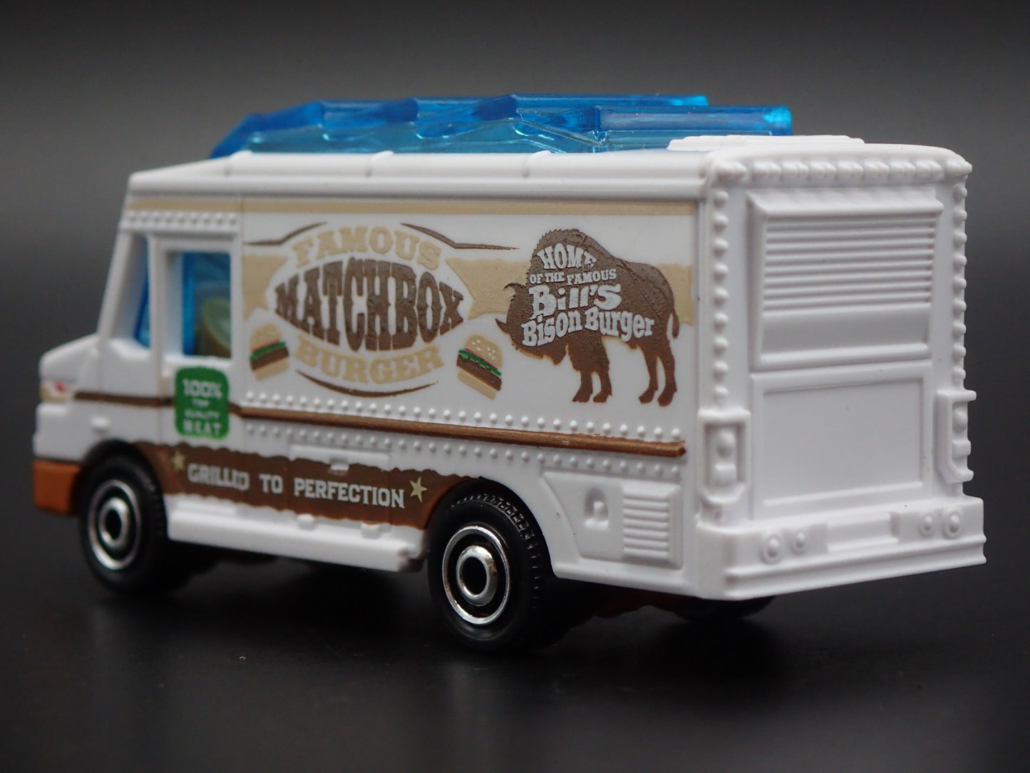 FOOD TRUCK BILLS BISON BURGER WHITE RARE 1:64 MB SCALE DIORAMA DIECAST MODEL CAR