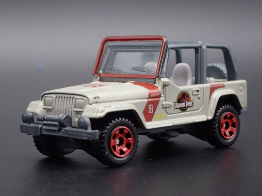 1993 93 JEEP WRANGLER YJ JURASSIC PARK 18 1:64 SCALE DIORAMA DIECAST MODEL CAR