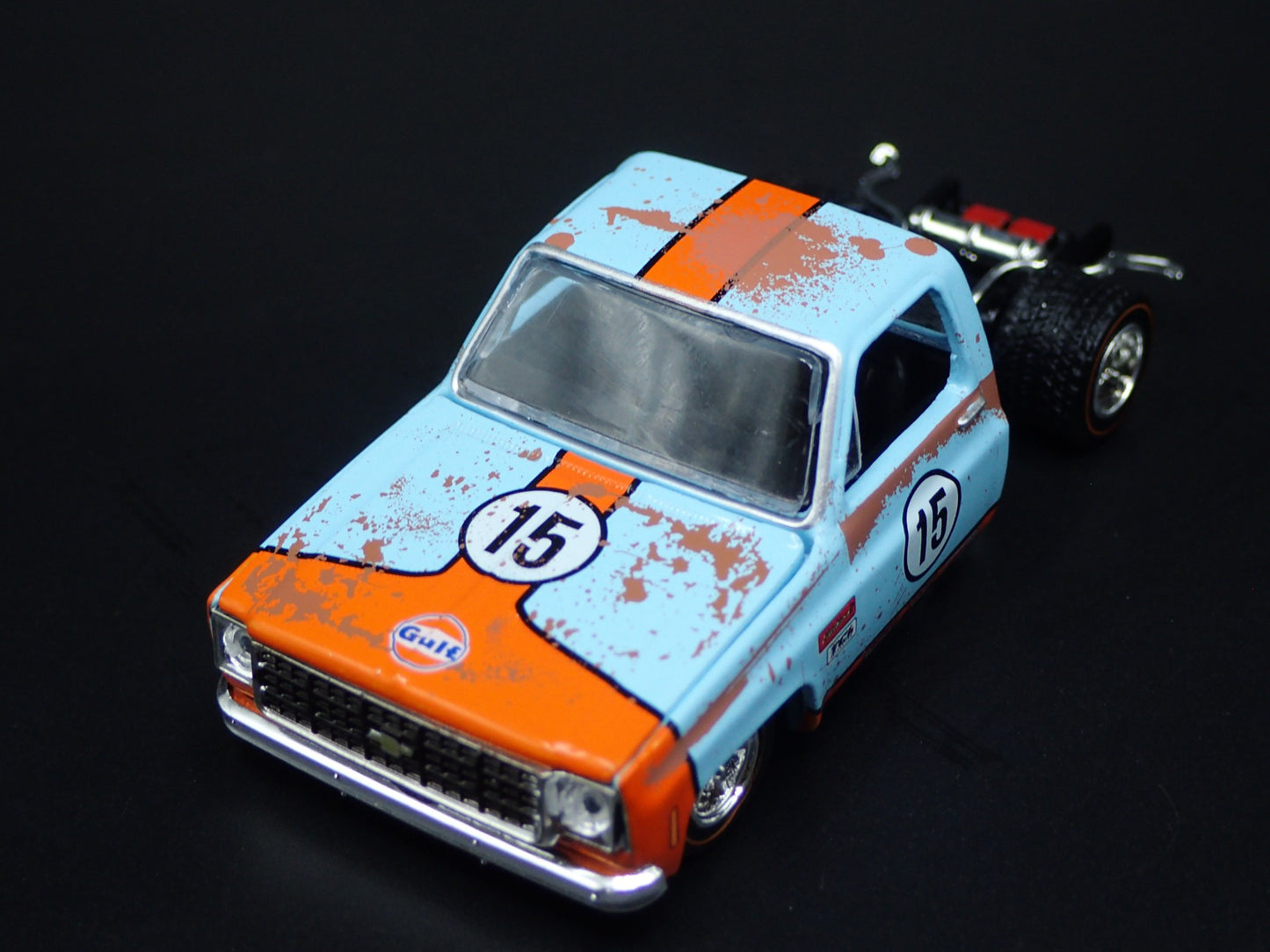 1978 CHEVY CHEVROLET SILVERADO 10 GULF SQUAREBODY TRUCK 1/64 DIECAST MODEL CAR