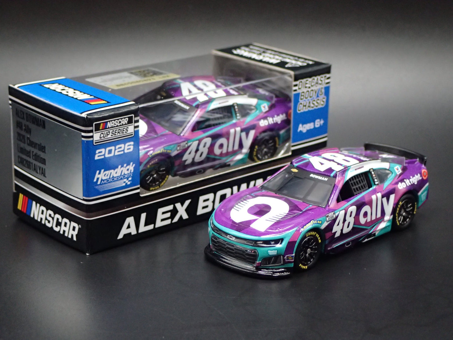 2026 26 CHEVROLET #48 ALEX BOWMAN ALLY NASCAR 1:64 SCALE DIECAST MODEL CAR