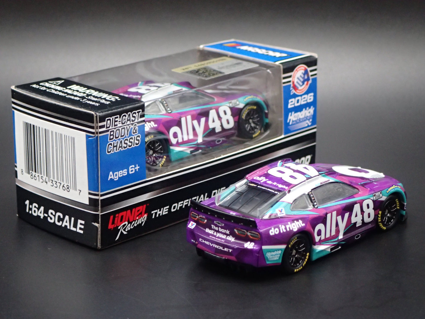 2026 26 CHEVROLET #48 ALEX BOWMAN ALLY NASCAR 1:64 SCALE DIECAST MODEL CAR