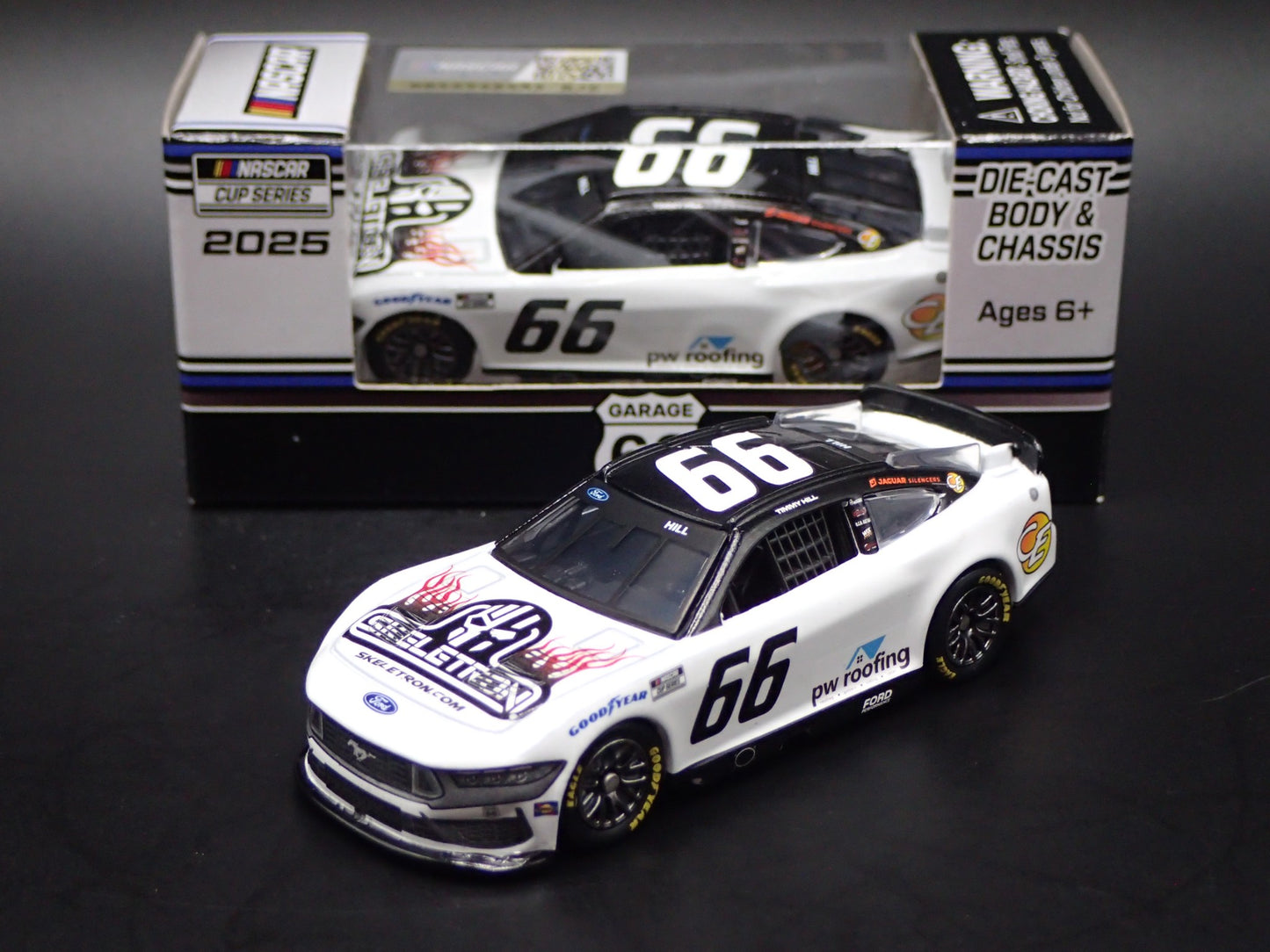 2025 25 FORD MUSTANG 66 TIMMY HILL SKELETRON NASCAR 1:64 SCALE DIECAST MODEL CAR