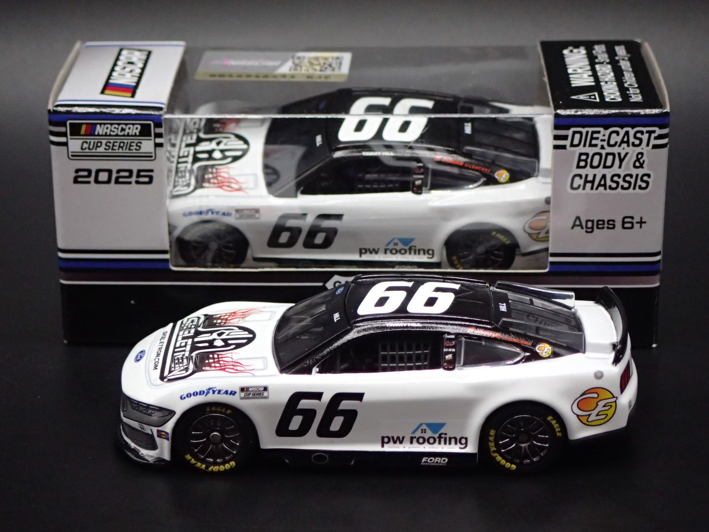 2025 25 FORD MUSTANG 66 TIMMY HILL SKELETRON NASCAR 1:64 SCALE DIECAST MODEL CAR