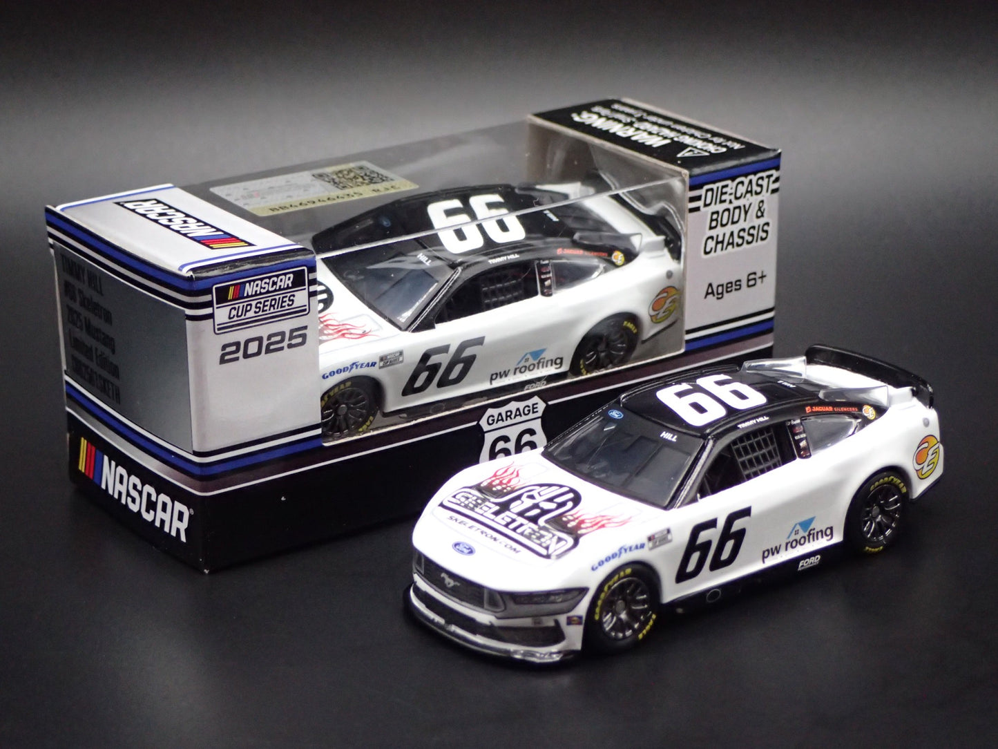 2025 25 FORD MUSTANG 66 TIMMY HILL SKELETRON NASCAR 1:64 SCALE DIECAST MODEL CAR