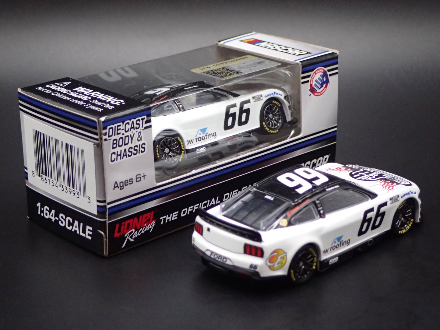 2025 25 FORD MUSTANG 66 TIMMY HILL SKELETRON NASCAR 1:64 SCALE DIECAST MODEL CAR