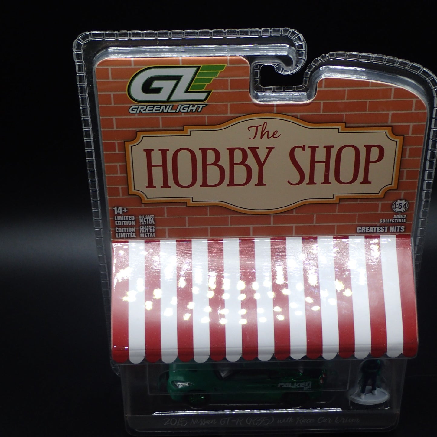 2026 GREENLIGHT GREEN MACHINE 2015 NISSAN GTR R35 FALKEN HOBBY SHOP GREATEST HIT